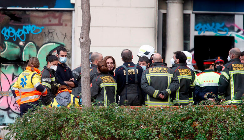 Accident incendi en local ocupat de barcelona
